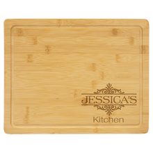 Load image into Gallery viewer, Bamboo Cutting Board with Drip Ring