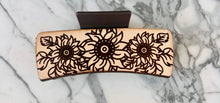 Load image into Gallery viewer, Leather Engraved Hair Claw Clips