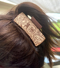 Load image into Gallery viewer, Leather Engraved Hair Claw Clips