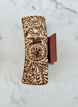 Load image into Gallery viewer, Leather Engraved Hair Claw Clips