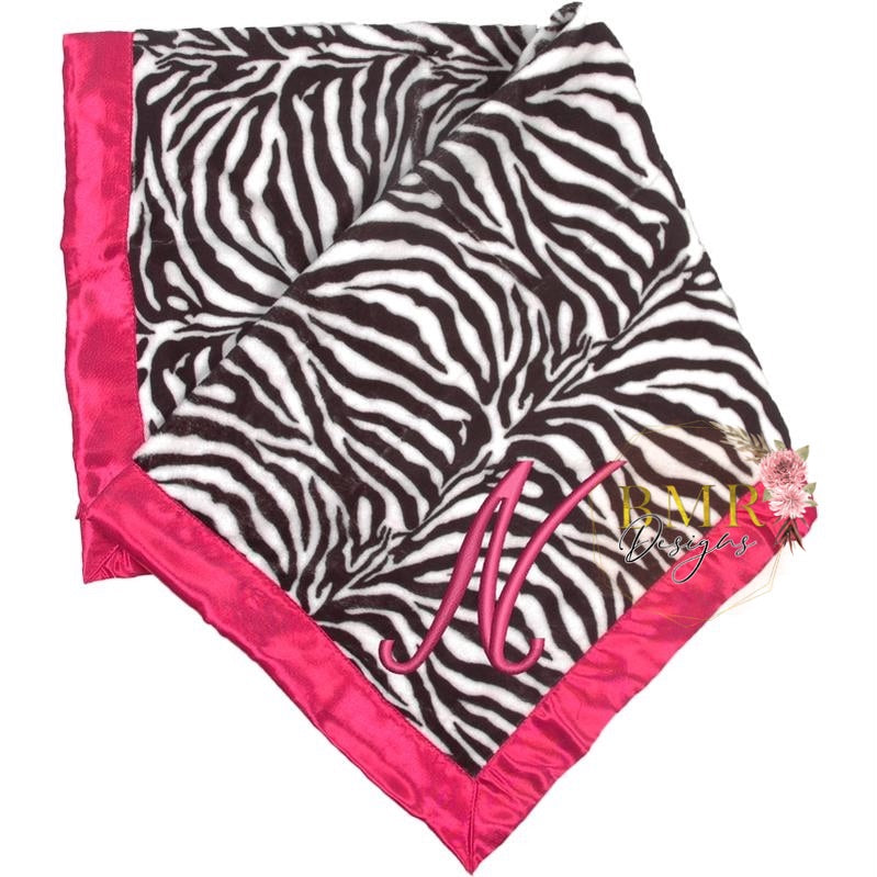 Zebra Minky Baby Blanket