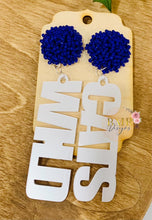 Load image into Gallery viewer, Seed Bead Top CUSTOM WORD Earrings