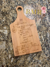 Load image into Gallery viewer, Engraved Recipe Board