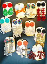 Load image into Gallery viewer, Seed Bead Top CUSTOM WORD Earrings