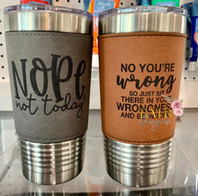 Load image into Gallery viewer, Leather Wrapped Tumblers