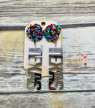 Load image into Gallery viewer, Seed Bead Top CUSTOM WORD Earrings