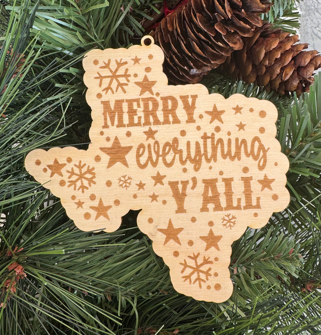 Merry Everything Y'all Ornament