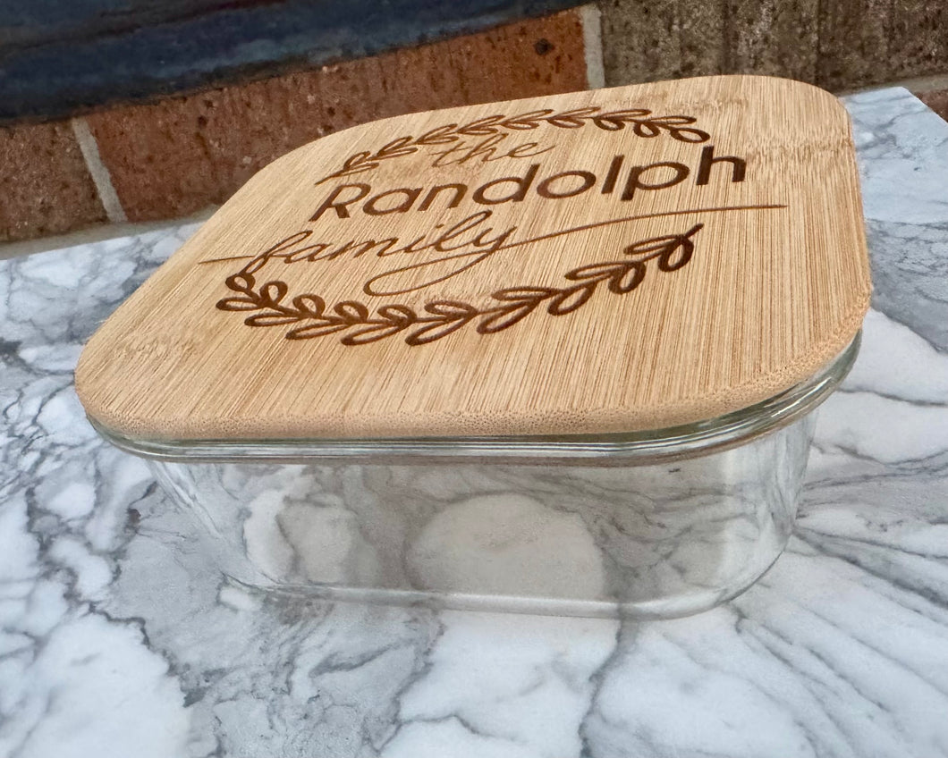 Engraved 37 oz Casserole Dish