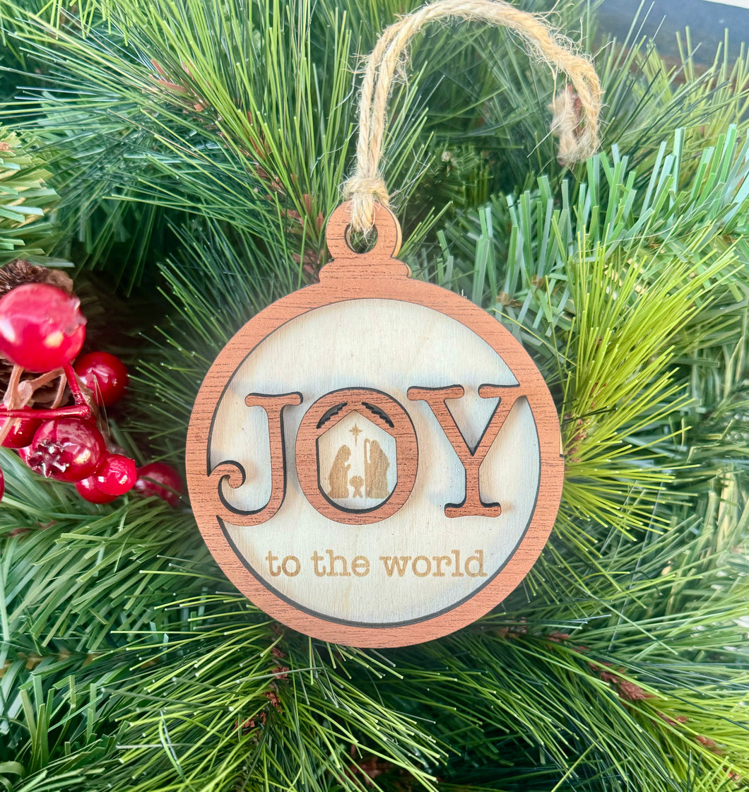 Joy to the World Nativity Ornament