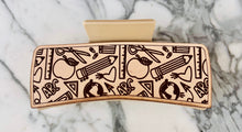 Load image into Gallery viewer, Leather Engraved Hair Claw Clips

