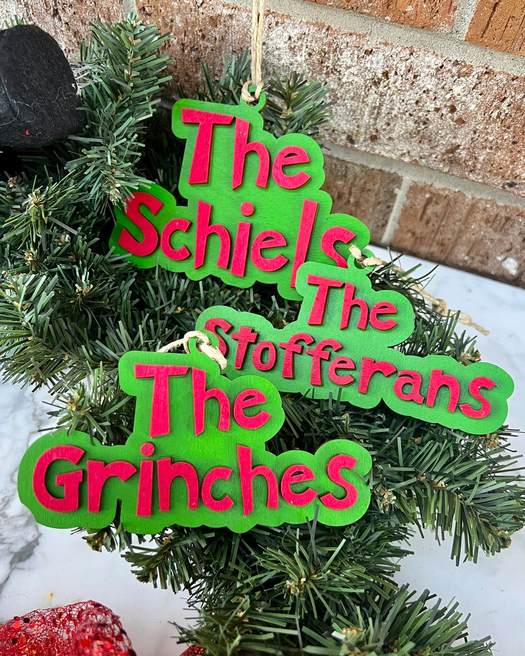 Family Grinch Name Ornaments