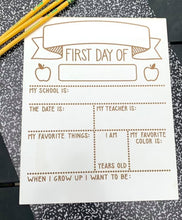 Load image into Gallery viewer, First Day of School Info Board
