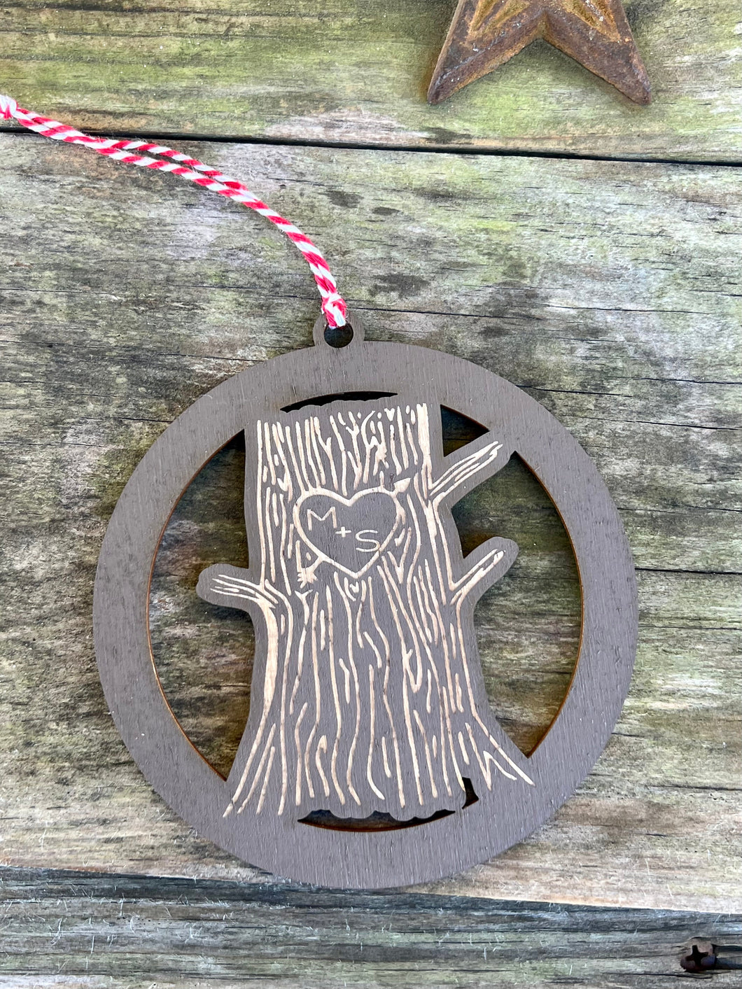 Carved Tree Ornament/ Rear View Mirror Charm